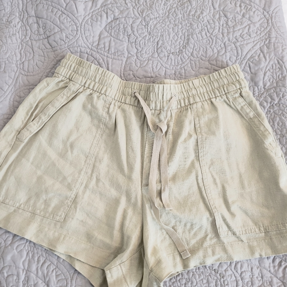 Gap Womens Khaki Linen Shorts Small